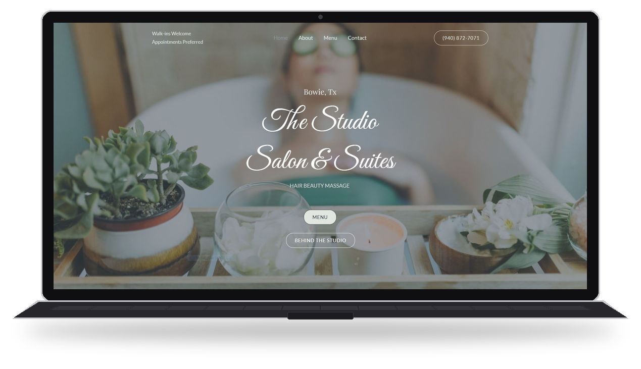 Studio Salon & Suites website in Bowie, TX