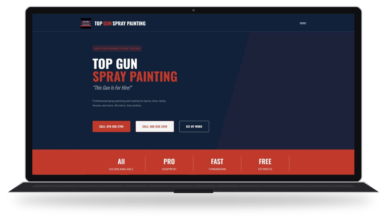 Painter contractor website in Oklahoma | Red Moon Web Design