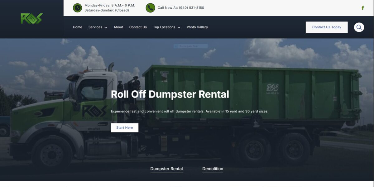 roll off solutions website roswaste.com